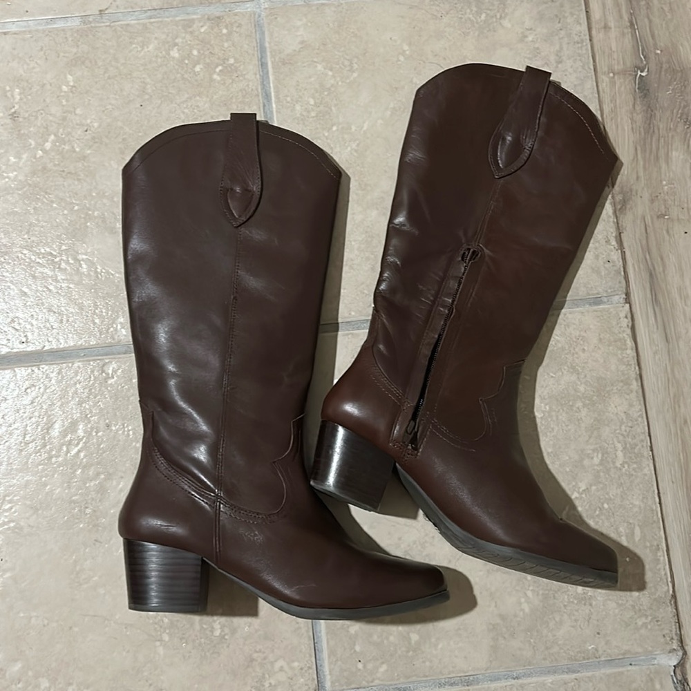 Array Dark Brown Cowboy Boots